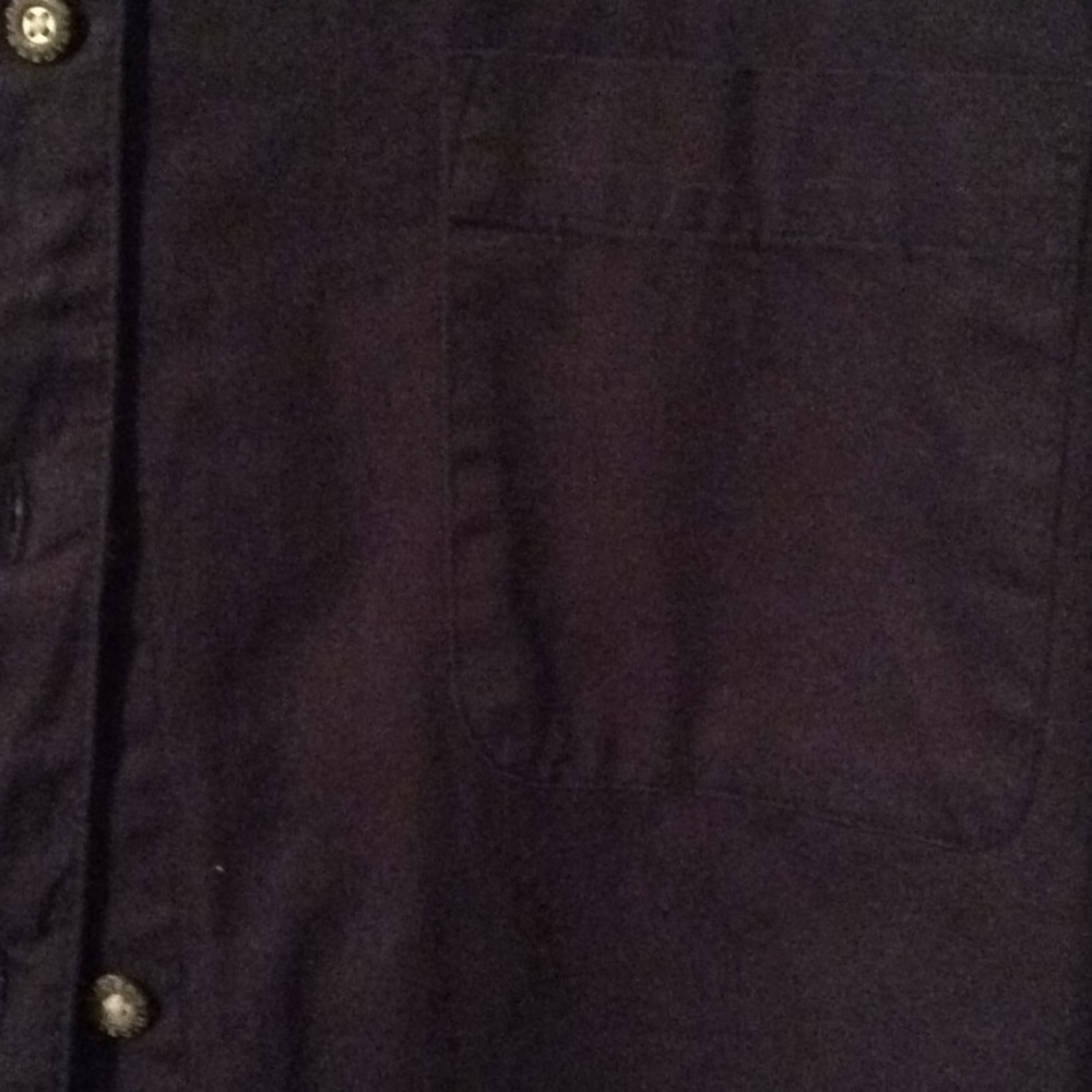 Navy long sleeve button down shirt, nwt, L - Picture 3 of 4